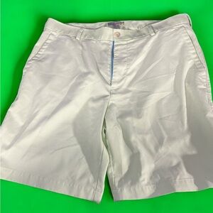Peter Millar Green/White Striped Performance Shorts Sm-Size 34